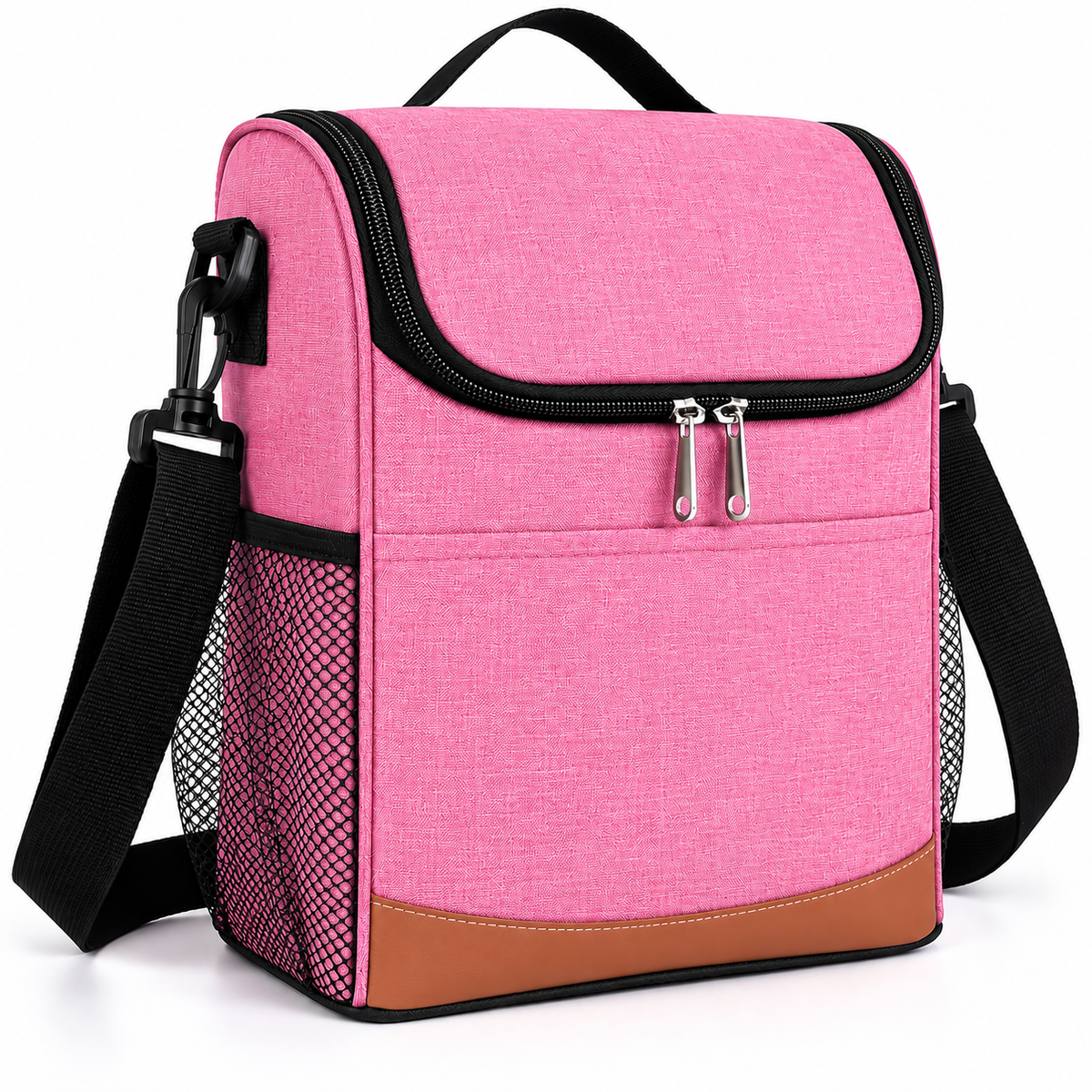 LITH 7L Insulated Lunch Bag – Water-Resistant Oxford Cooler Bag with Shoulder Strap & Mesh Side Pockets
