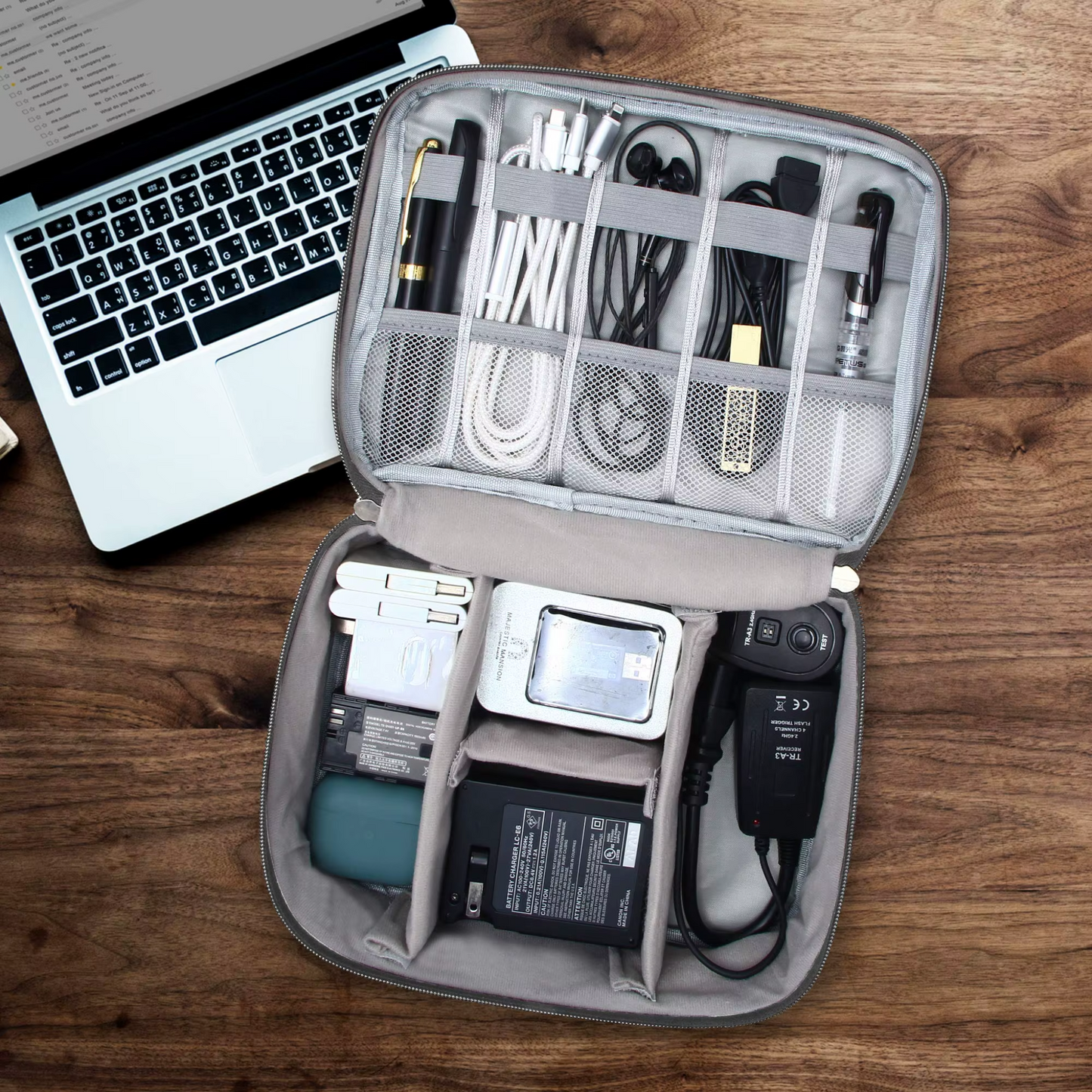 Travel Universal Accessories Organizer Bag – Waterproof Electronics Storage Case for Cables, Chargers & Tech Essentials