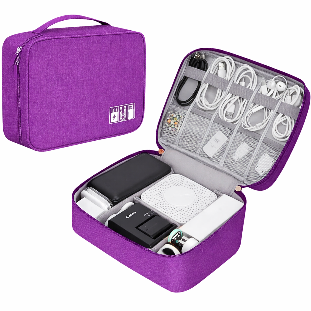 Travel Universal Accessories Organizer Bag – Waterproof Electronics Storage Case for Cables, Chargers & Tech Essentials