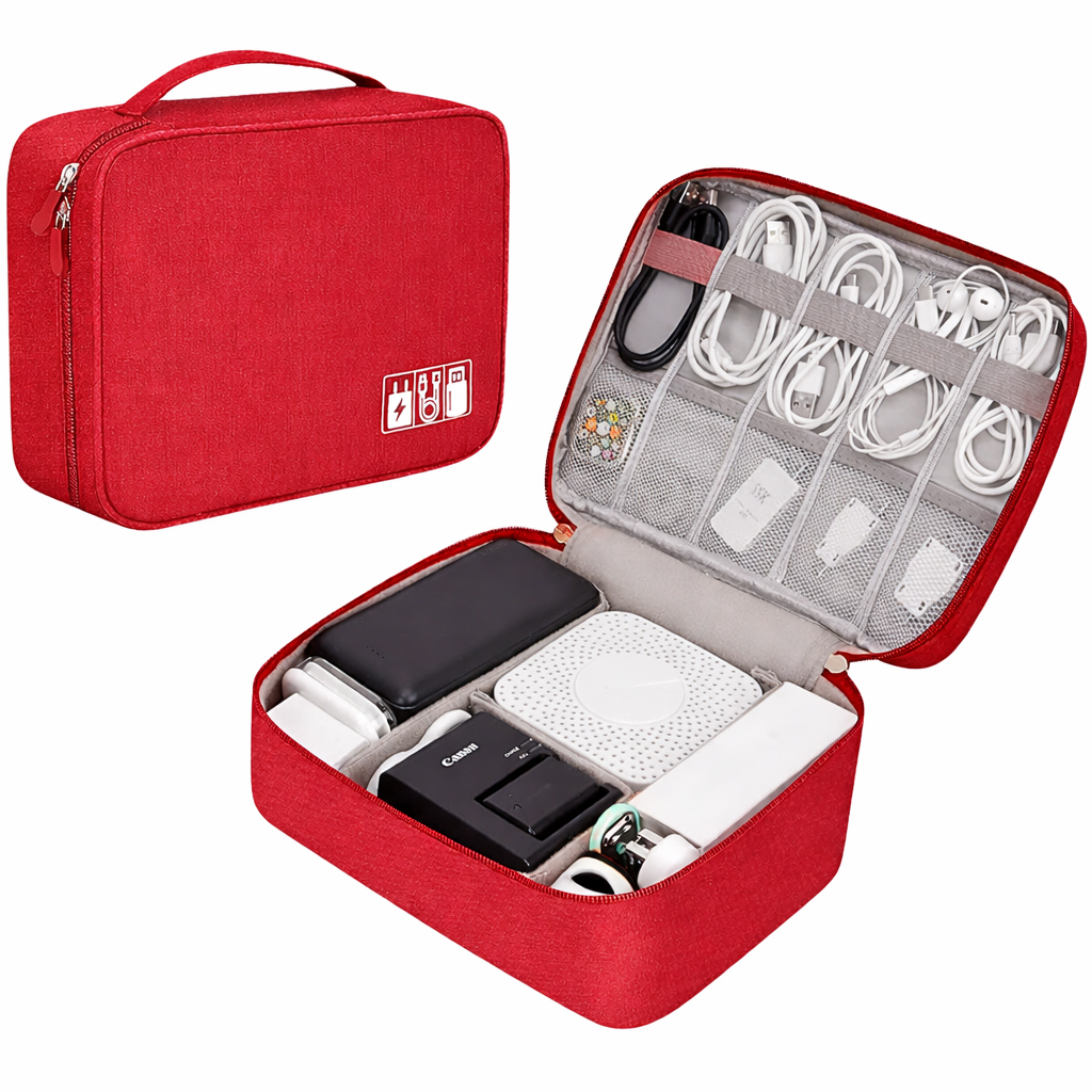Travel Universal Accessories Organizer Bag – Waterproof Electronics Storage Case for Cables, Chargers & Tech Essentials